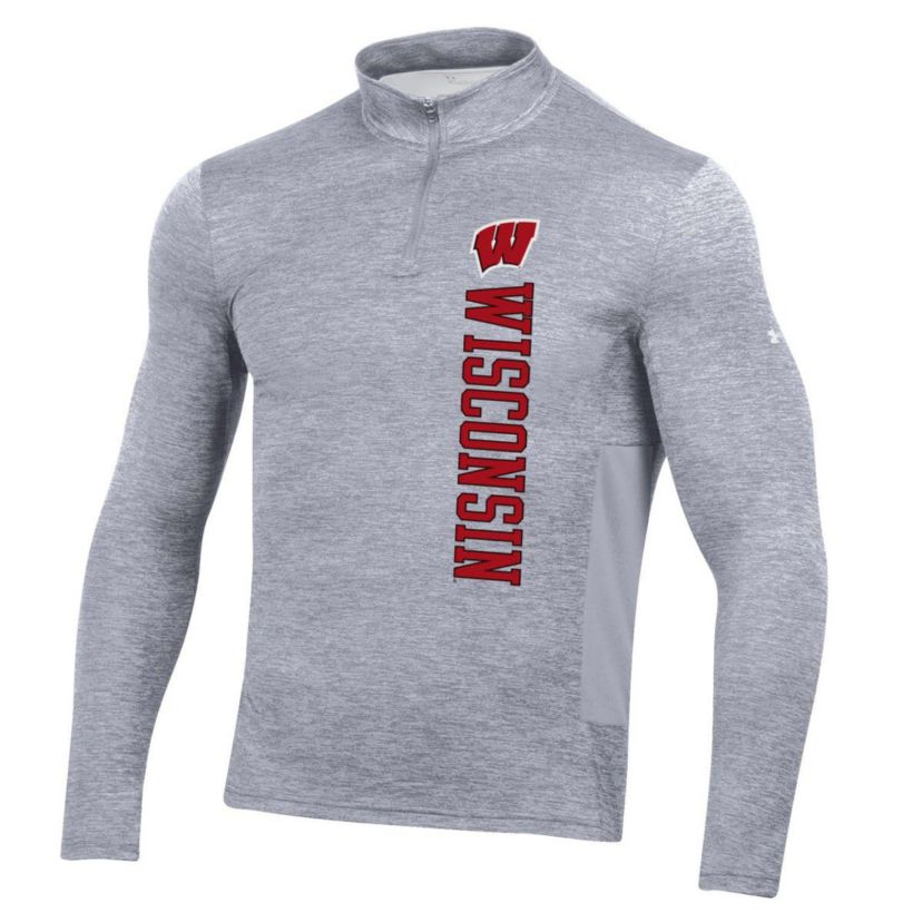 NCAA Under Armour Wisconsin Badgers Gameday Twist Quarter-Zip Top