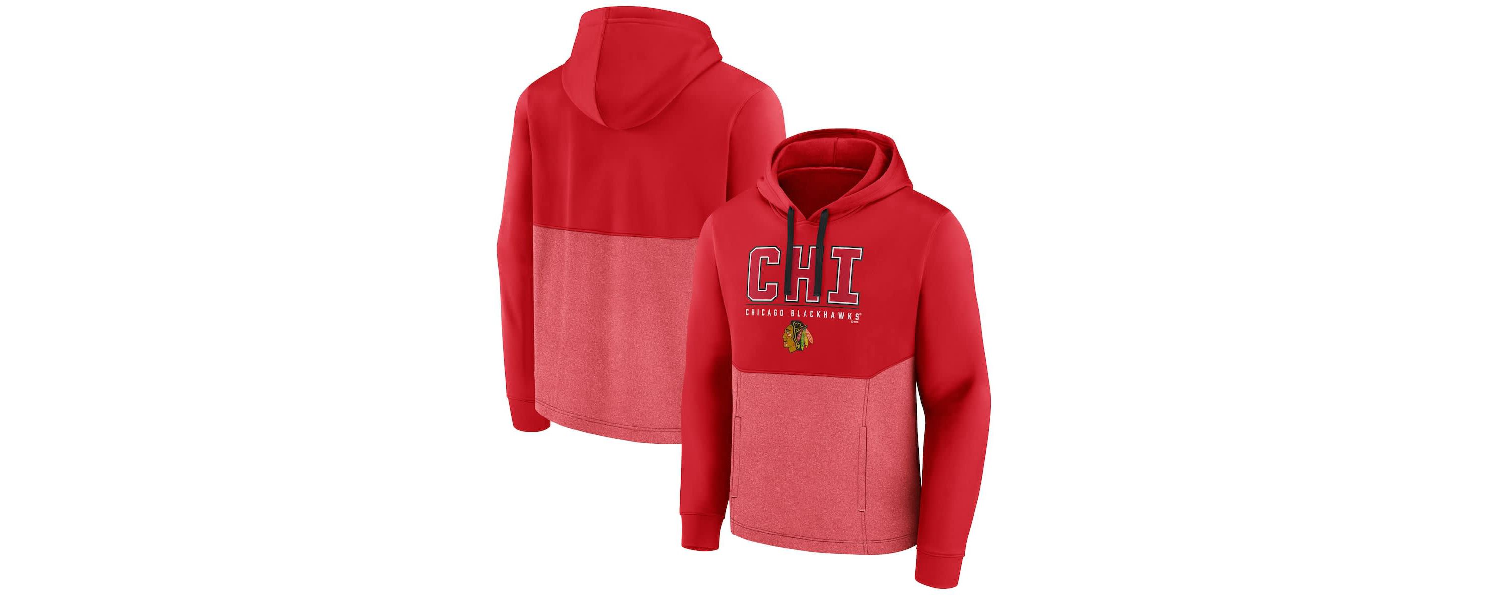 NHL Fanatics Chicago Blackhawks Successful Tri-Blend Pullover Hoodie