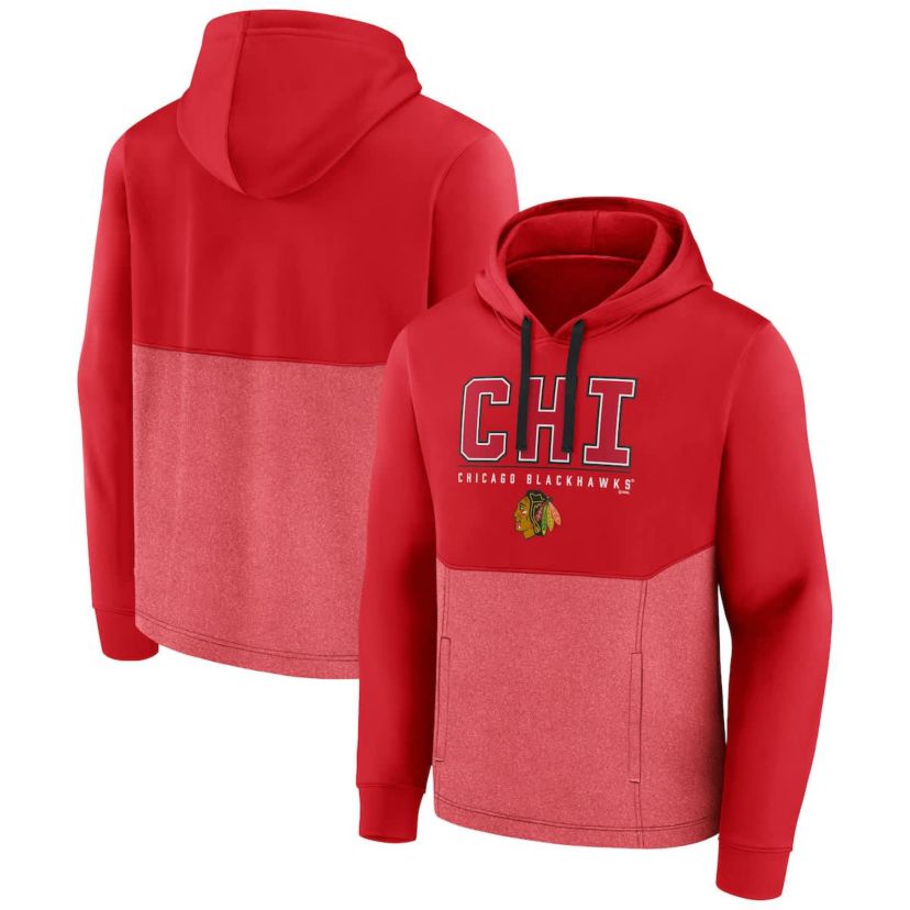 NHL Fanatics Chicago Blackhawks Successful Tri-Blend Pullover Hoodie
