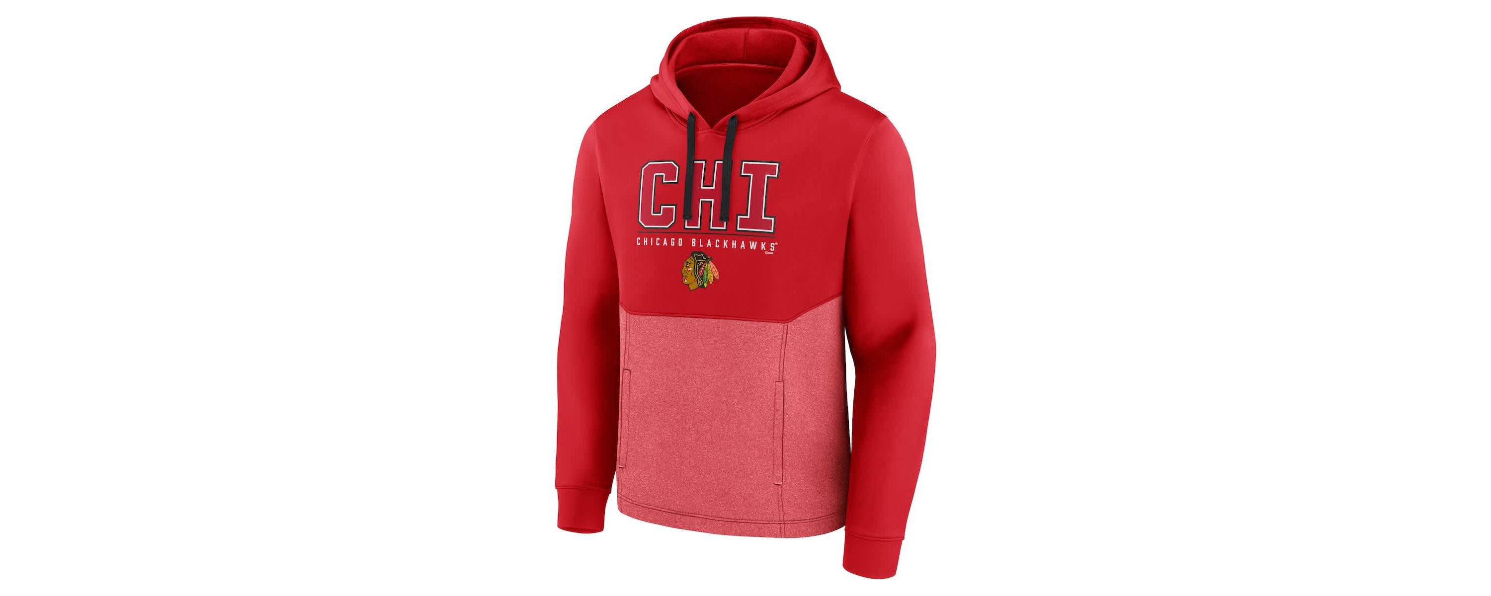 NHL Fanatics Chicago Blackhawks Successful Tri-Blend Pullover Hoodie