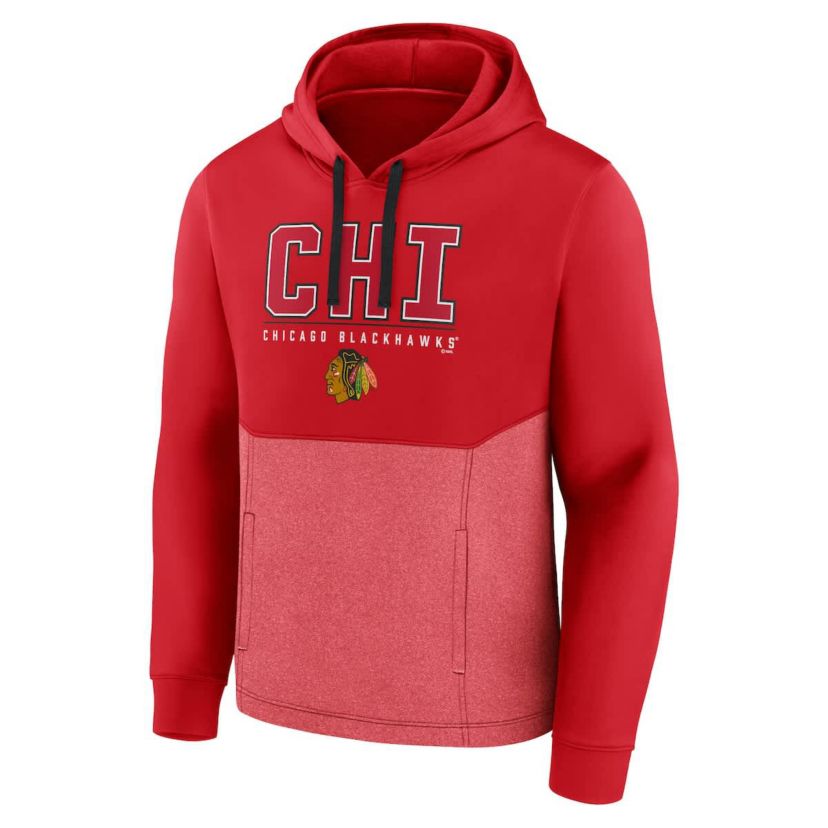 NHL Fanatics Chicago Blackhawks Successful Tri-Blend Pullover Hoodie