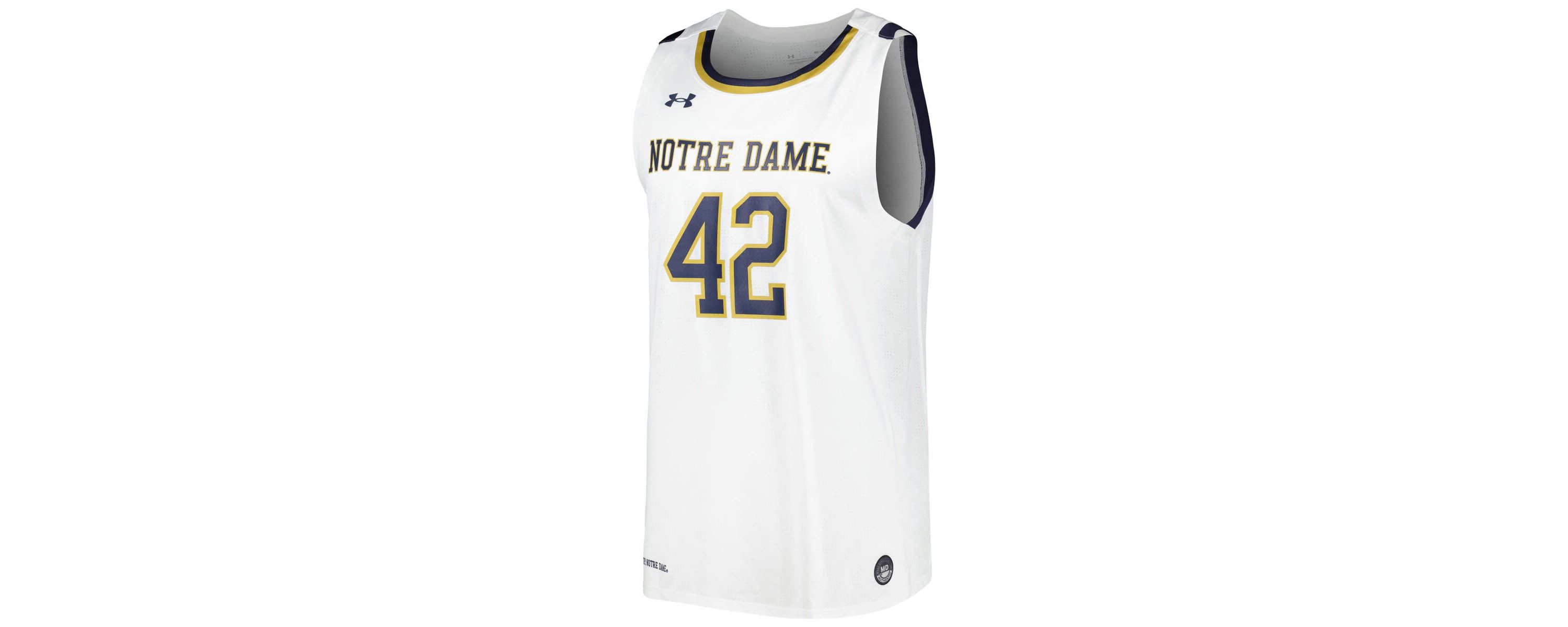 NCAA Under Armour #42 Notre Dame Fighting Irish Replica Basketball Jersey