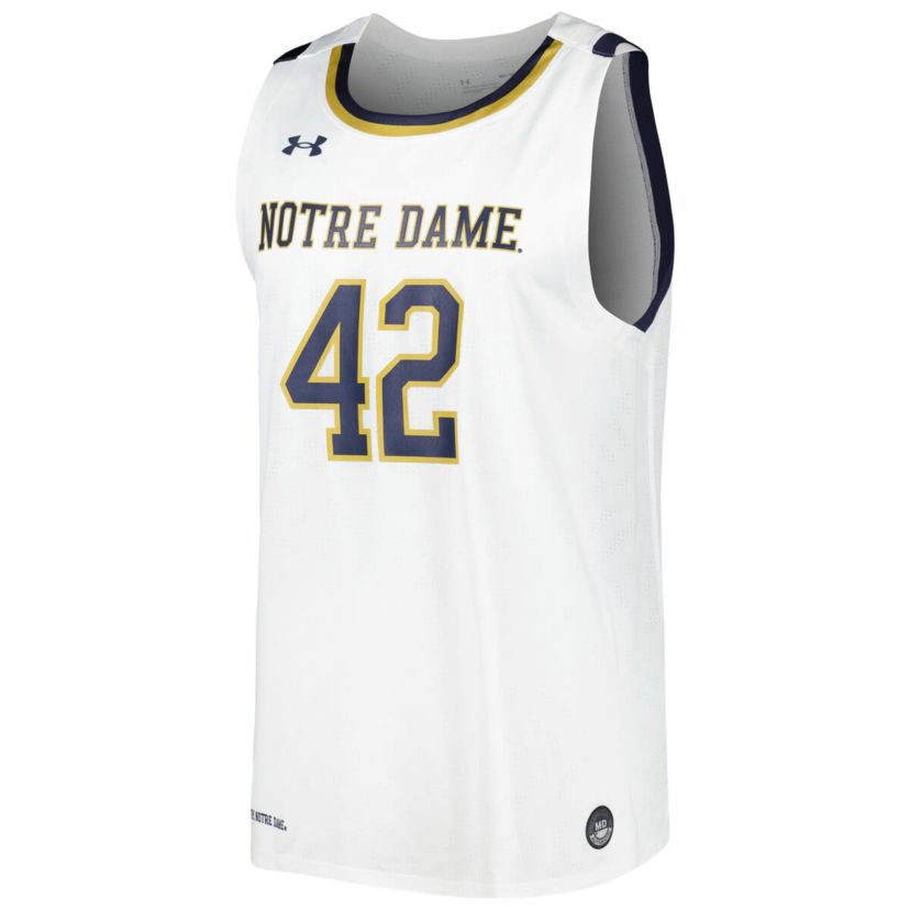 NCAA Under Armour #42 Notre Dame Fighting Irish Replica Basketball Jersey