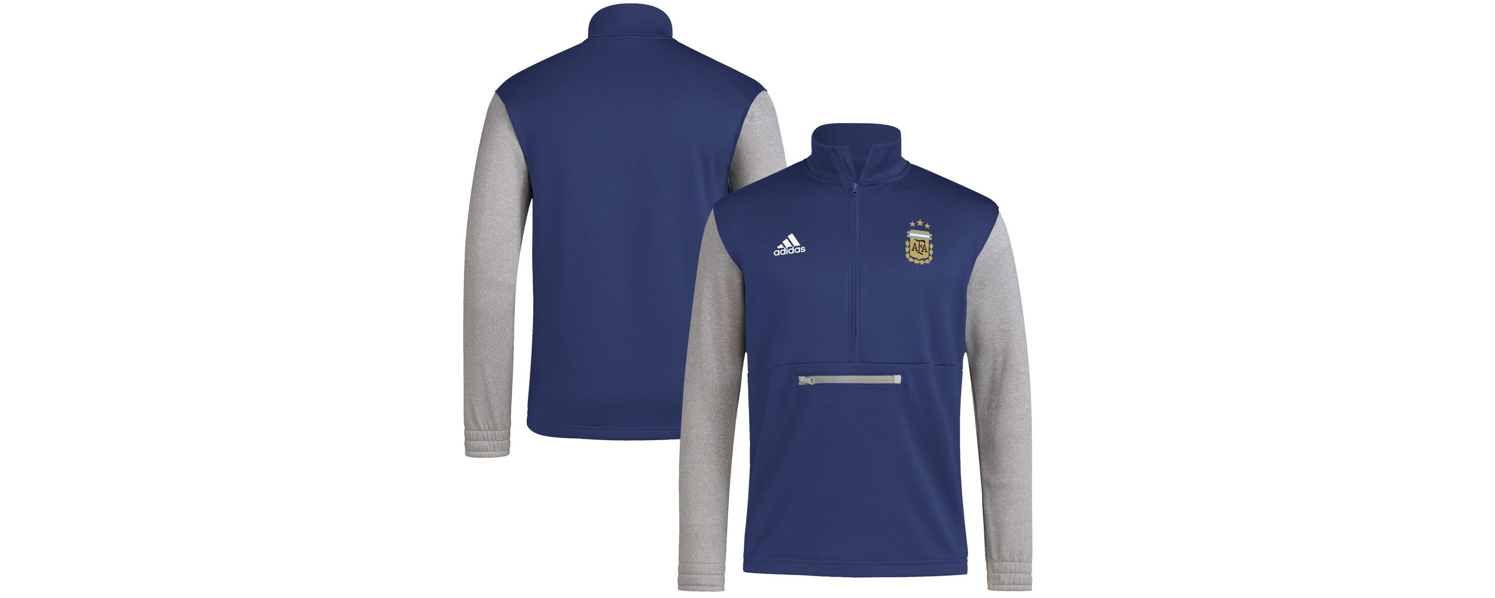 Soccer National Teams Argentina National Team Crest Long Sleeve Half-Zip Top