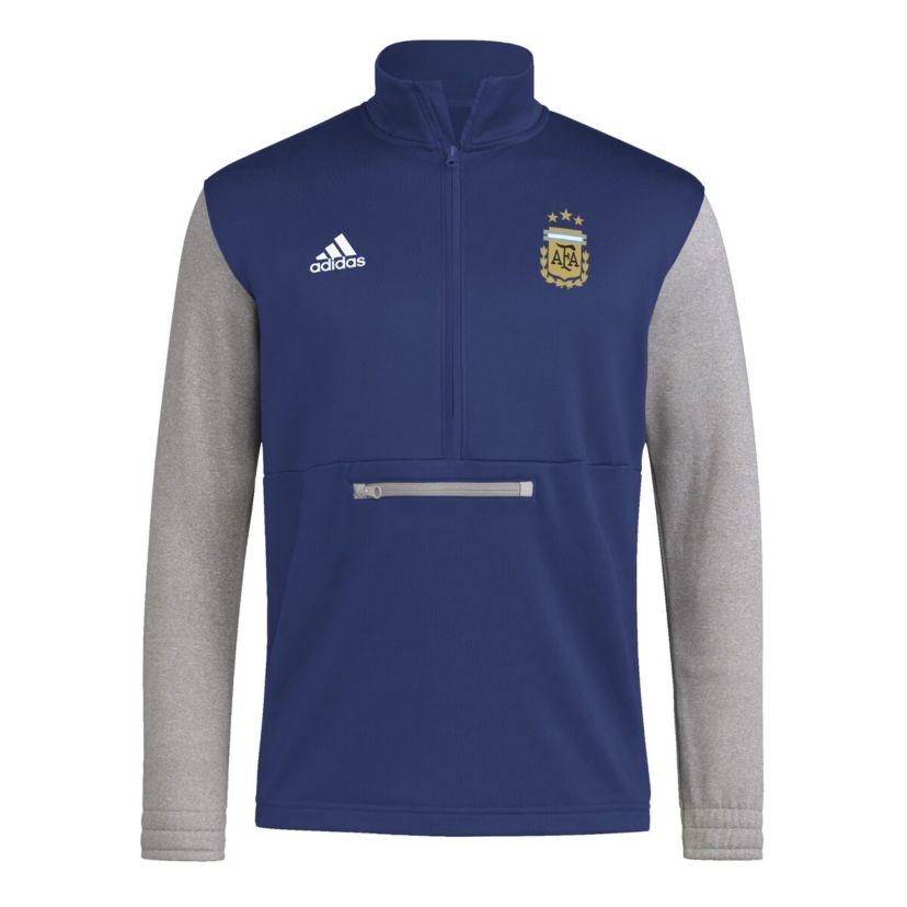 Soccer National Teams Argentina National Team Crest Long Sleeve Half-Zip Top