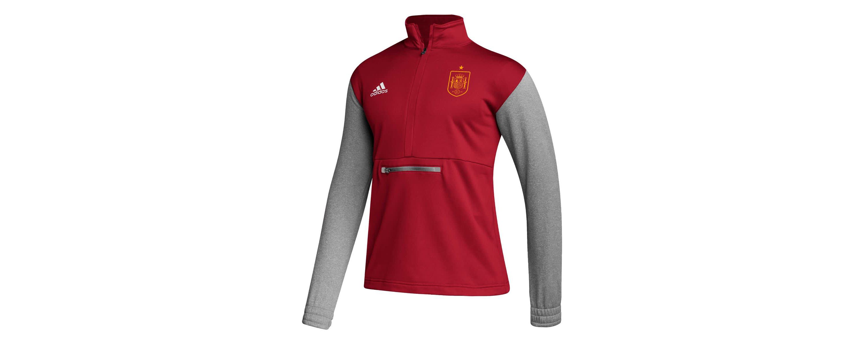 Soccer National Teams Spain National Team Crest Long Sleeve Half-Zip Top