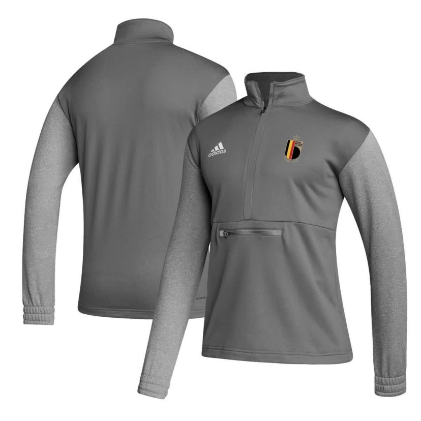 Soccer National Teams Belgium National Team Crest Long Sleeve Half-Zip Top