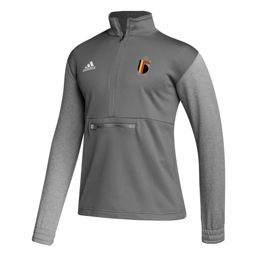 Soccer National Teams Belgium National Team Crest Long Sleeve Half-Zip Top