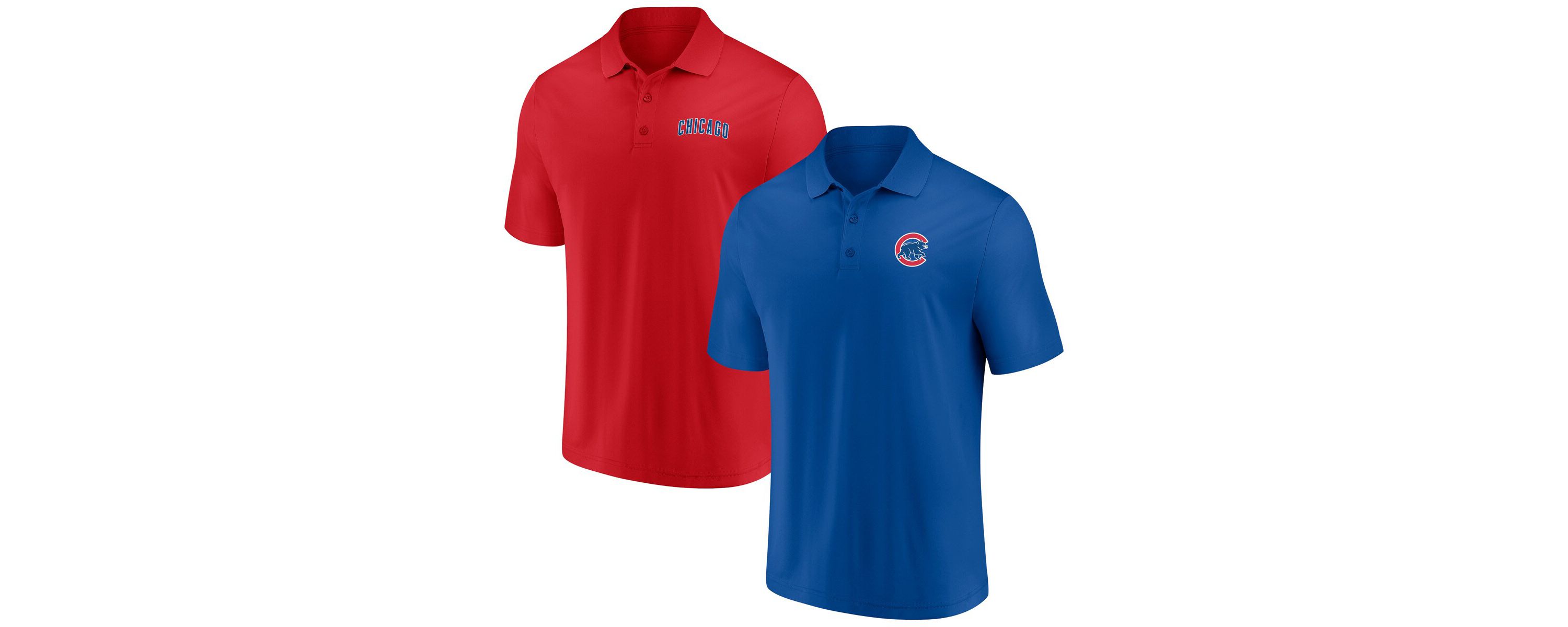 MLB Fanatics Chicago Cubs Dueling Logos Polo Combo Set