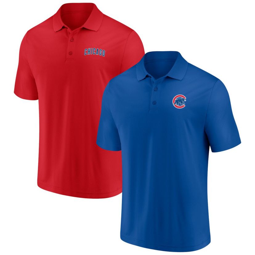 MLB Fanatics Chicago Cubs Dueling Logos Polo Combo Set