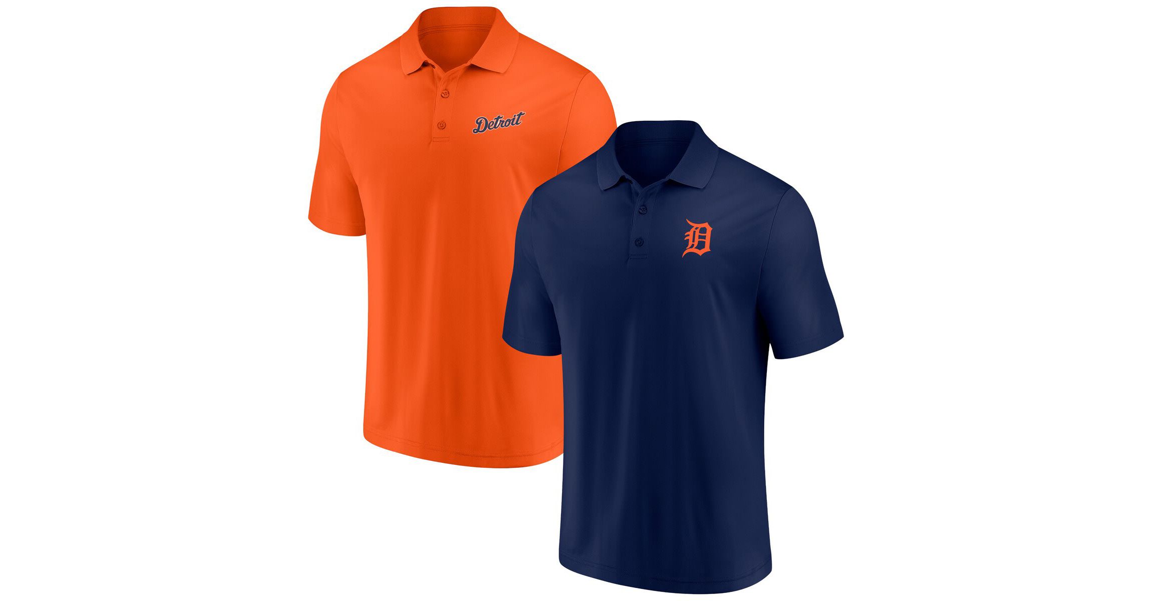 MLB Fanatics Detroit Tigers Dueling Logos Polo Combo Set