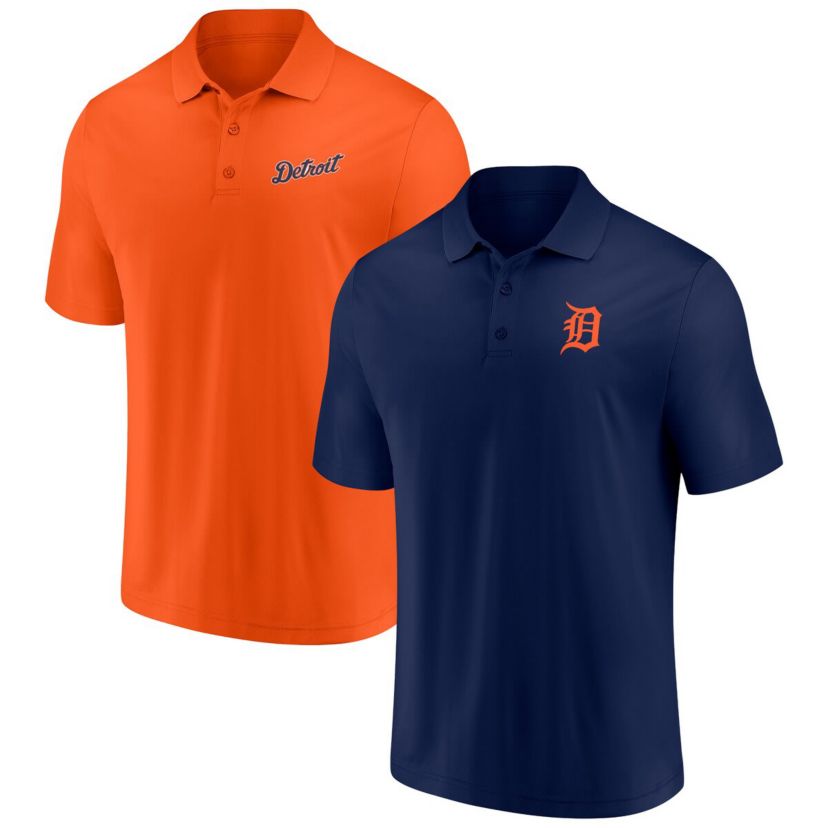 MLB Fanatics Detroit Tigers Dueling Logos Polo Combo Set