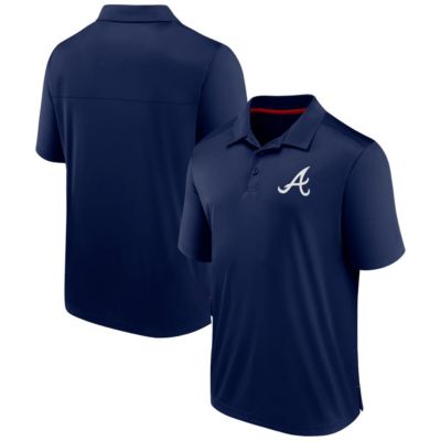 Men's MLB Fanatics Atlanta Braves Fitted Polo, Navy Blue, Small