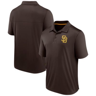 Men's MLB Fanatics San Diego Padres Fitted Polo, Brown, Small