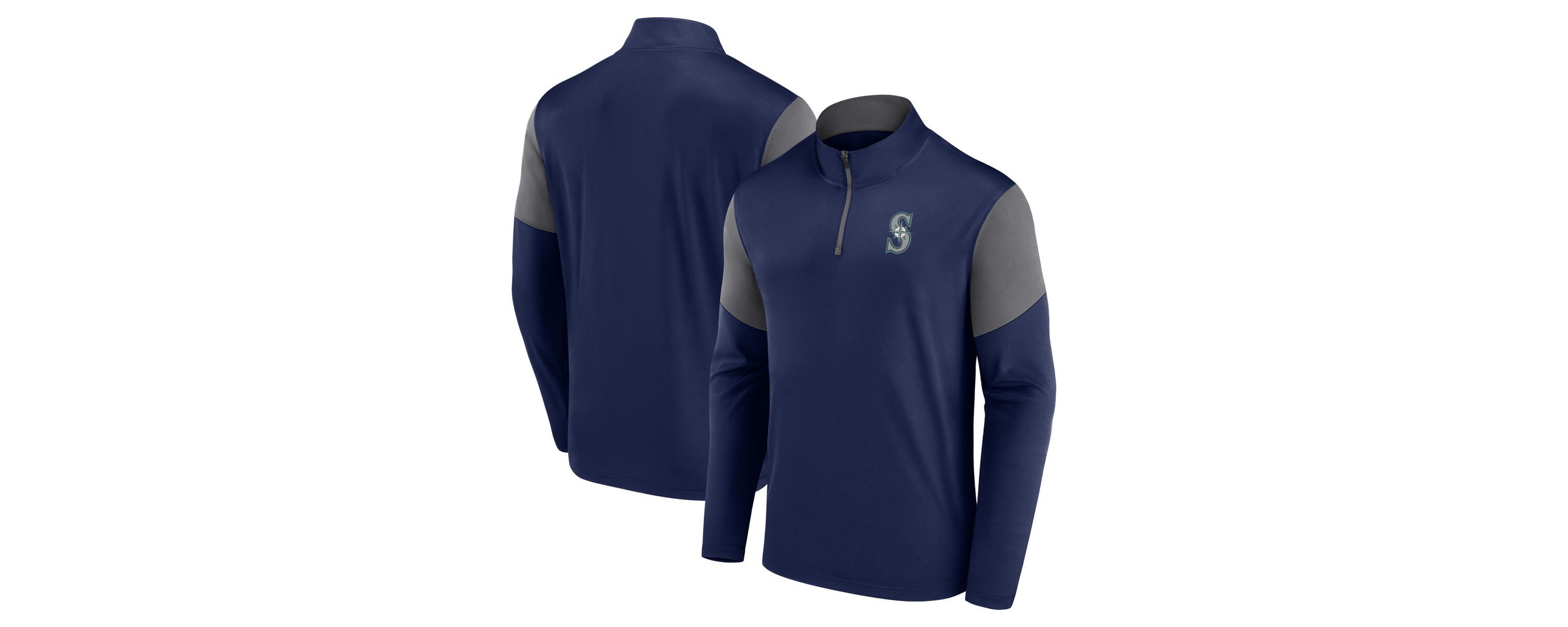 MLB Fanatics Seattle Mariners Logo Quarter-Zip Top