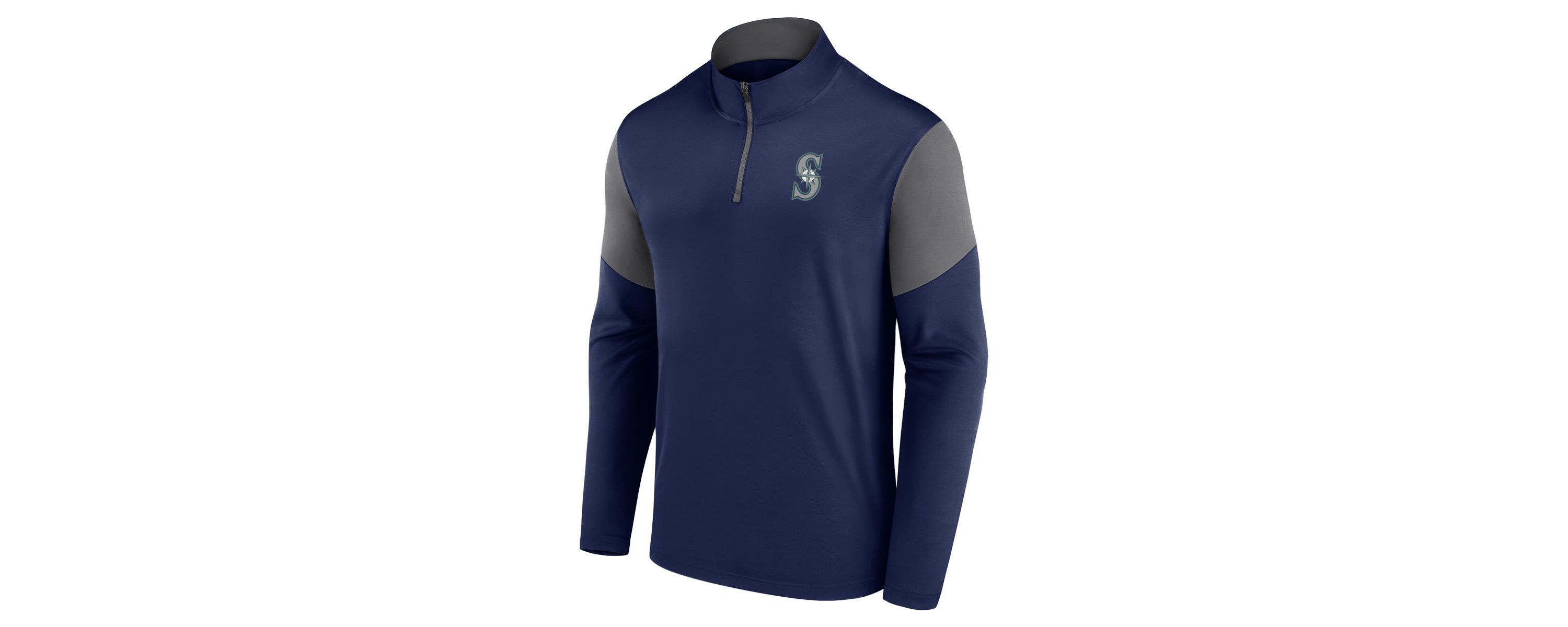 MLB Fanatics Seattle Mariners Logo Quarter-Zip Top