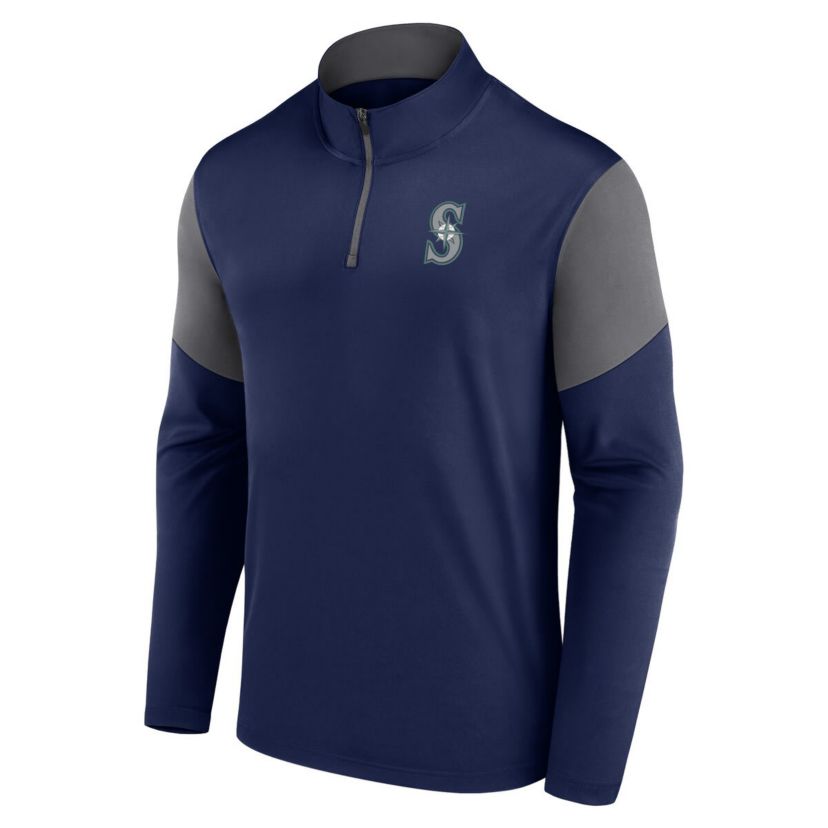 MLB Fanatics Seattle Mariners Logo Quarter-Zip Top