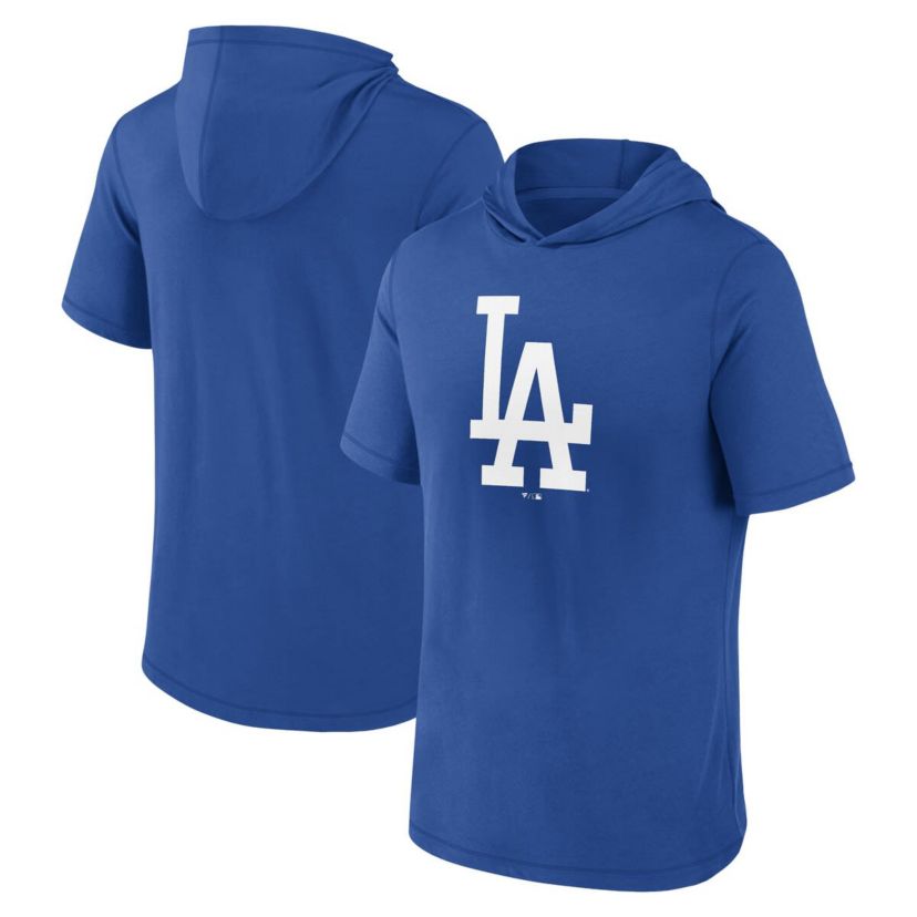 MLB Fanatics Los Angeles Dodgers Short Sleeve Hoodie T-Shirt