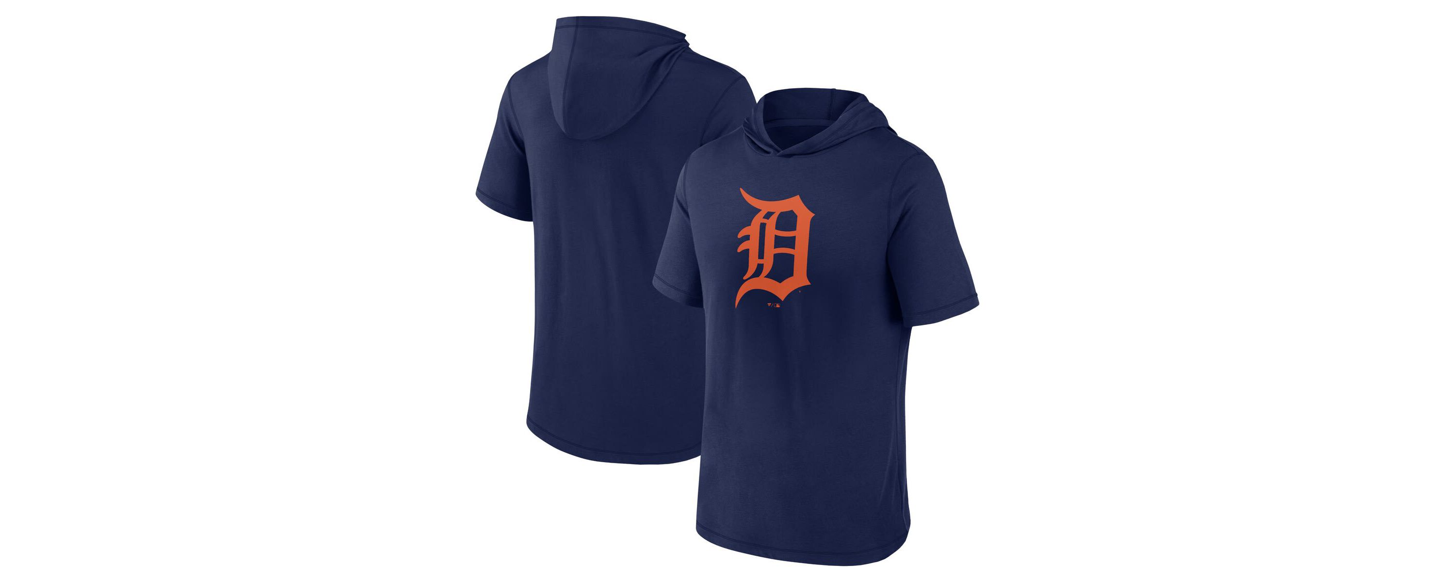 MLB Fanatics Detroit Tigers Short Sleeve Hoodie T-Shirt