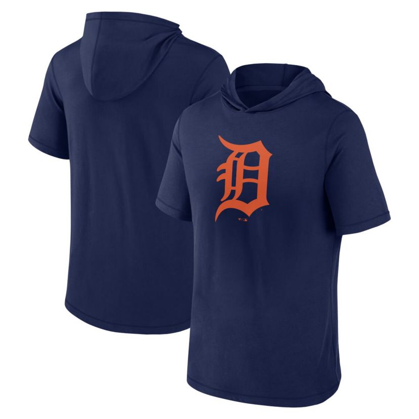 MLB Fanatics Detroit Tigers Short Sleeve Hoodie T-Shirt