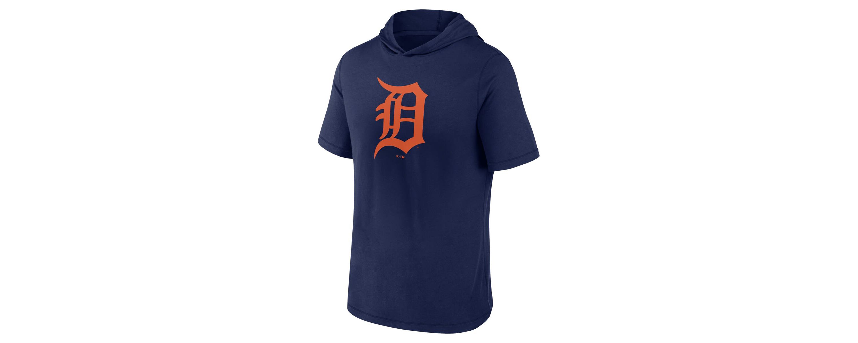 MLB Fanatics Detroit Tigers Short Sleeve Hoodie T-Shirt
