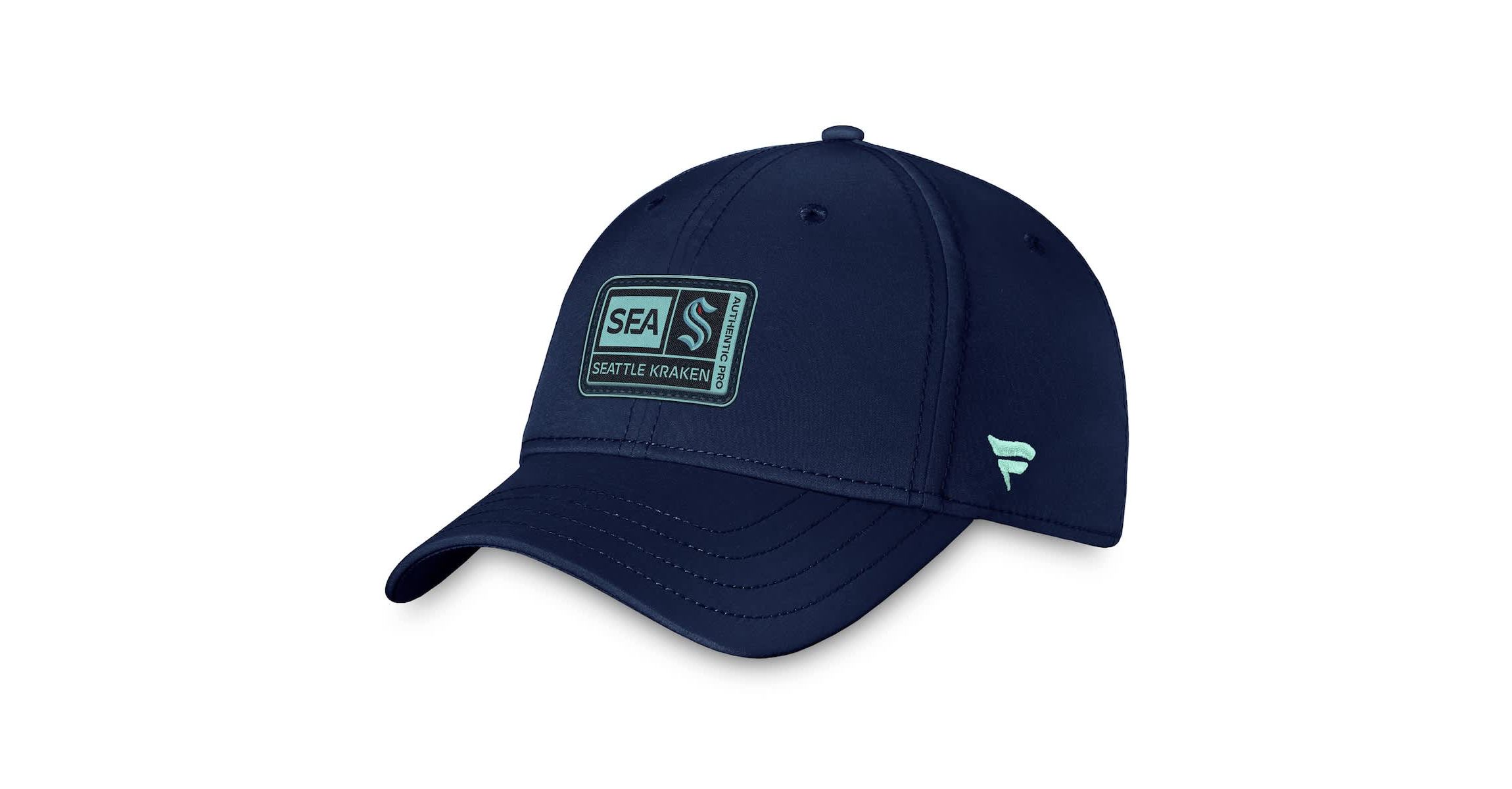 NHL Fanatics Deep Sea Seattle Kraken Authentic Pro Training Camp Flex Hat