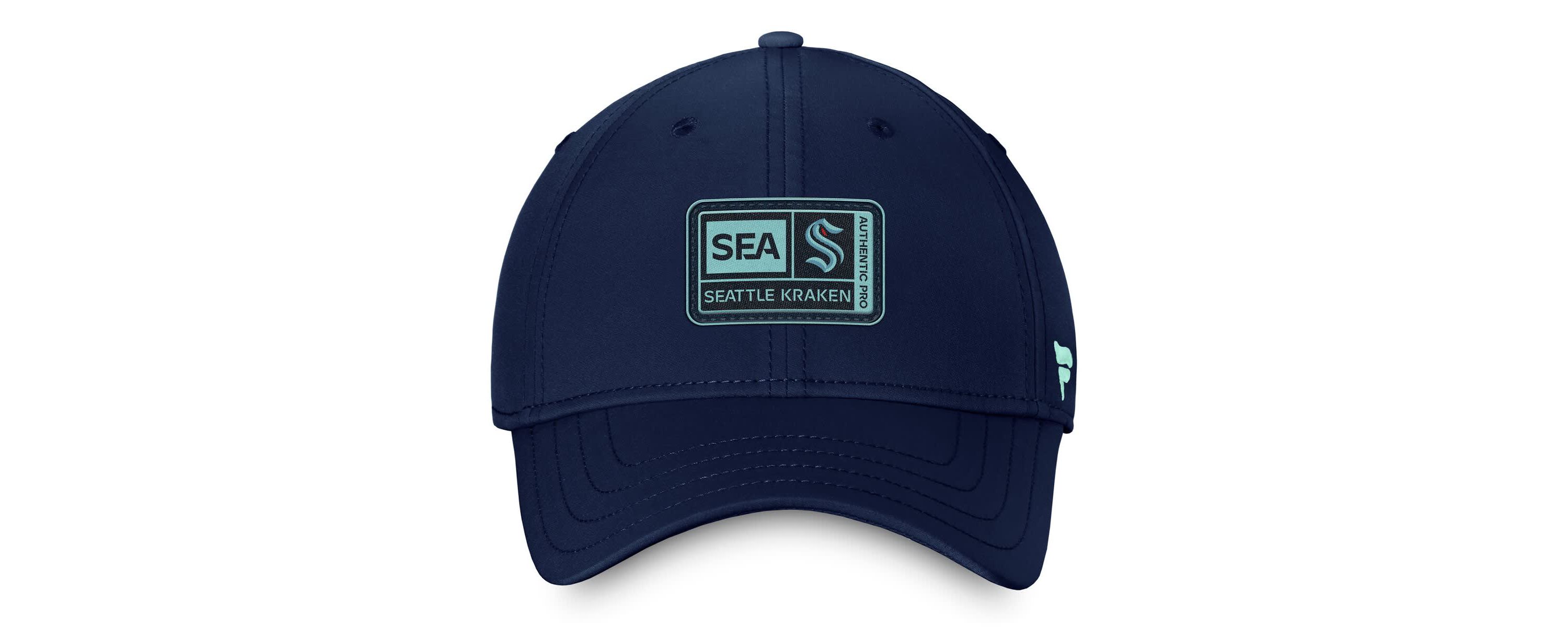 NHL Fanatics Deep Sea Seattle Kraken Authentic Pro Training Camp Flex Hat