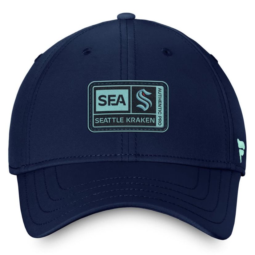 NHL Fanatics Deep Sea Seattle Kraken Authentic Pro Training Camp Flex Hat