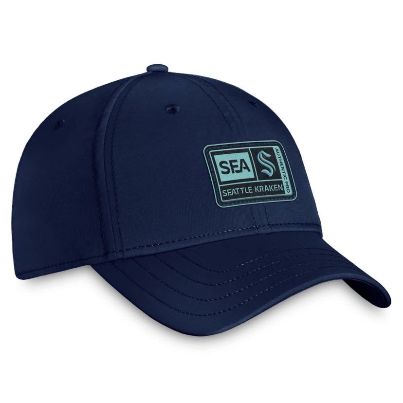 NHL Fanatics Deep Sea Seattle Kraken Authentic Pro Training Camp Flex Hat