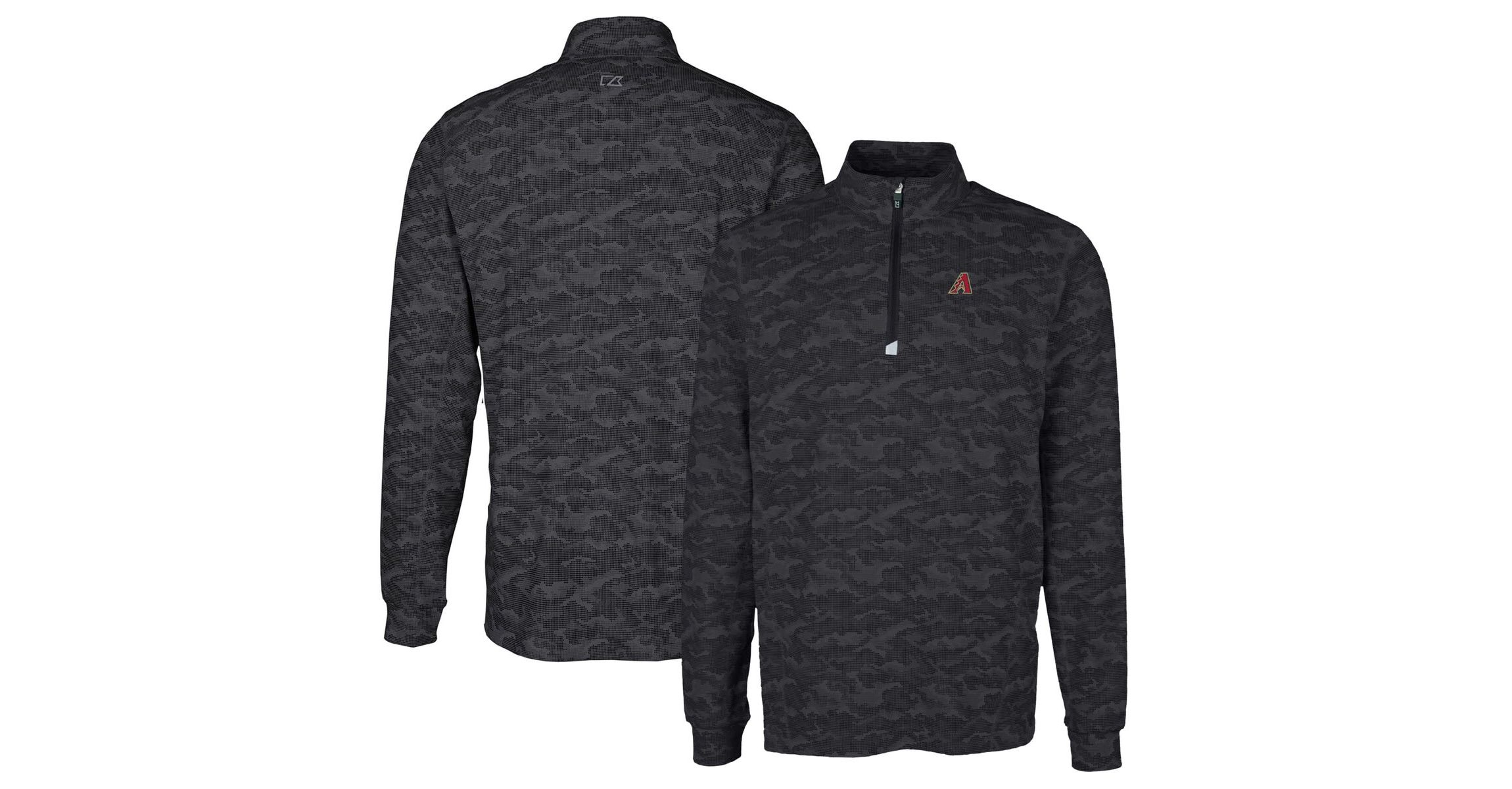 MLB Arizona Diamondbacks Big & Tall Traverse Print Stretch Quarter-Zip Pullover Top
