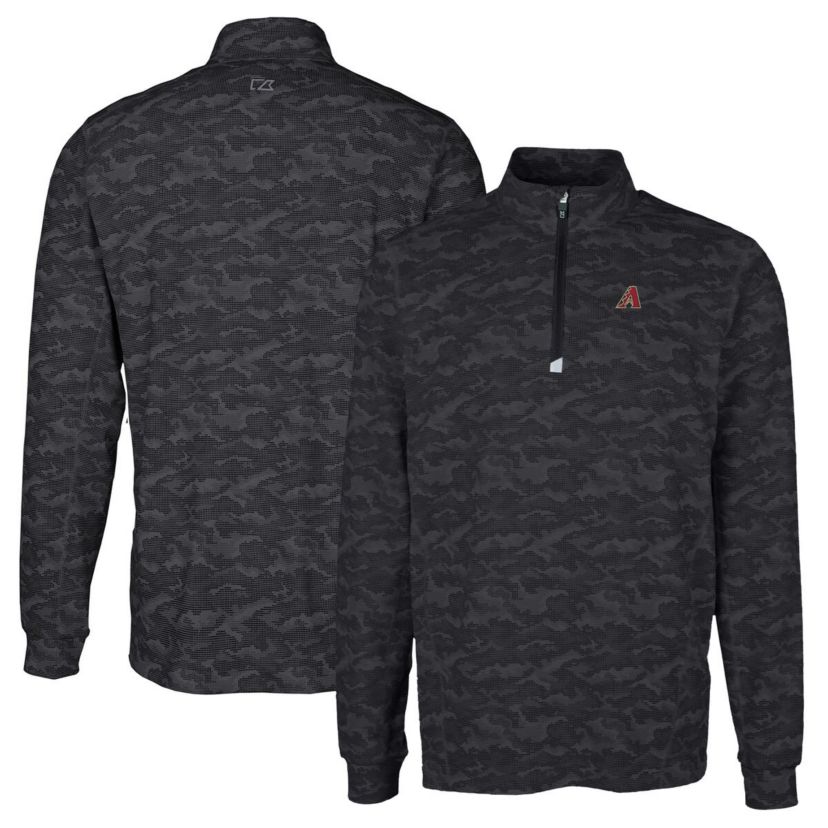 MLB Arizona Diamondbacks Big & Tall Traverse Print Stretch Quarter-Zip Pullover Top