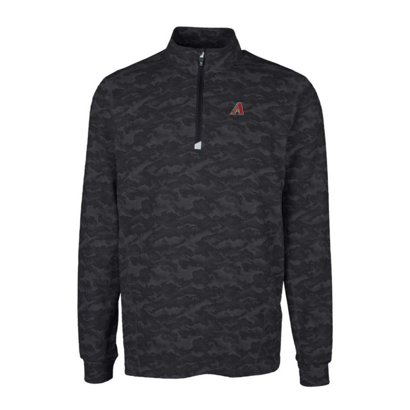 MLB Arizona Diamondbacks Big & Tall Traverse Print Stretch Quarter-Zip Pullover Top