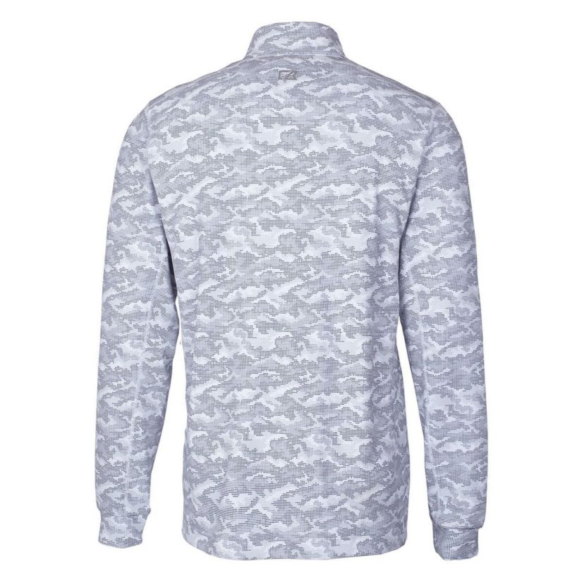 MLB Philadelphia Phillies Big & Tall Traverse Print Stretch Quarter-Zip Pullover Top