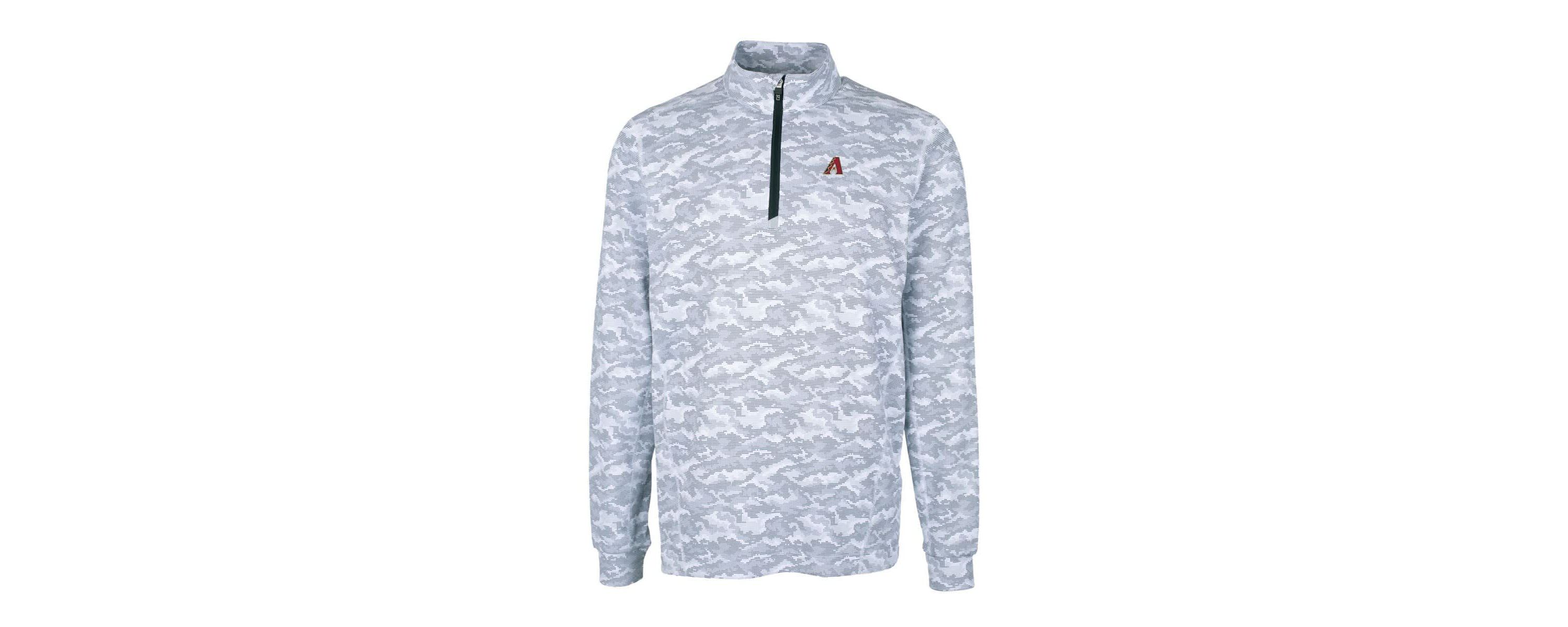 MLB Arizona Diamondbacks Big & Tall Traverse Print Stretch Quarter-Zip Pullover Top