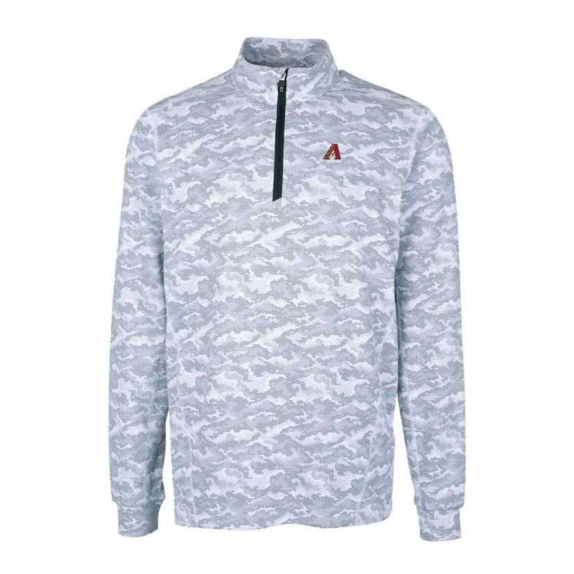 MLB Arizona Diamondbacks Big & Tall Traverse Print Stretch Quarter-Zip Pullover Top