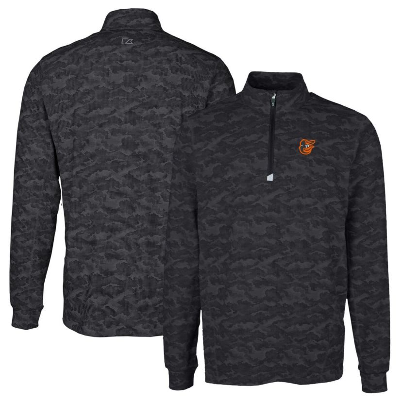 MLB Baltimore Orioles Traverse Print Stretch Quarter-Zip Pullover Top