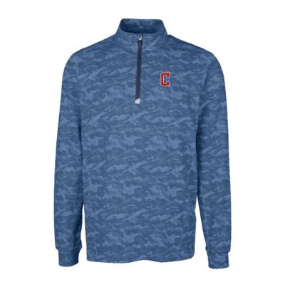 MLB Cleveland Guardians Traverse Print Stretch Quarter-Zip Pullover Top