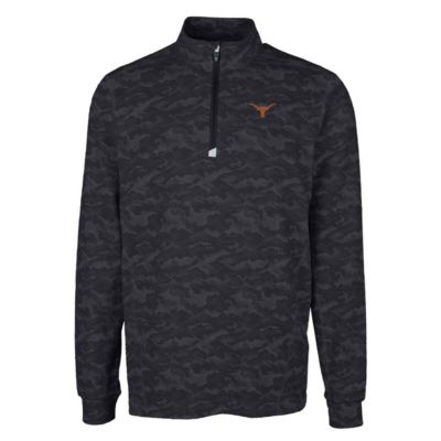 NCAA Texas Longhorns Big & Tall Traverse Print Stretch Quarter-Zip Pullover Top