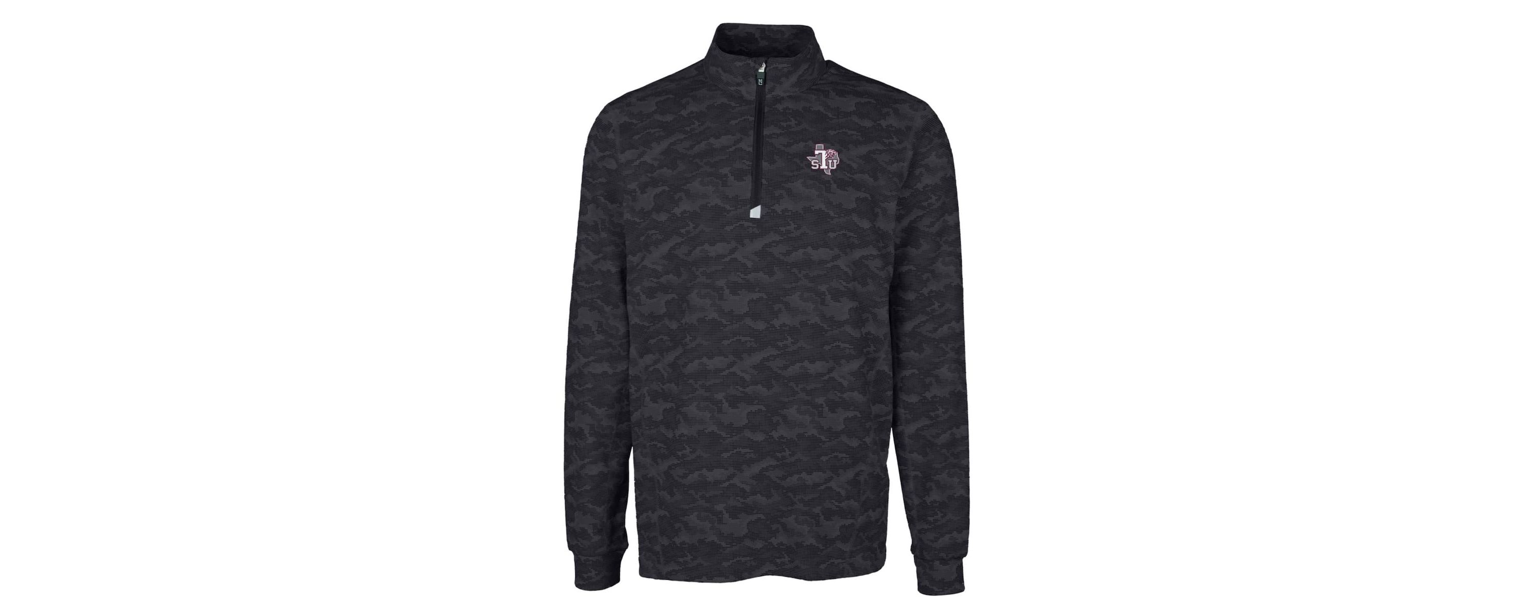 NCAA Texas Southern Tigers Big & Tall Traverse Print Stretch Quarter-Zip Pullover Top
