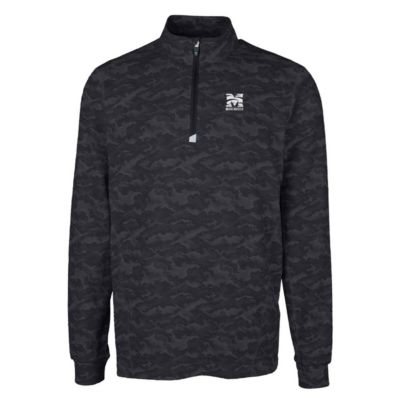 Morehouse Maroon Tigers NCAA Big & Tall Traverse Print Stretch Quarter-Zip Pullover Top