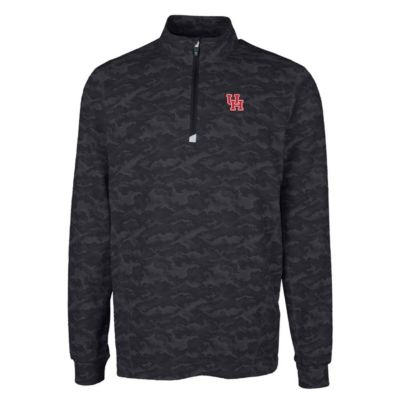 NCAA Houston Cougars Big & Tall Traverse Print Stretch Quarter-Zip Pullover Top