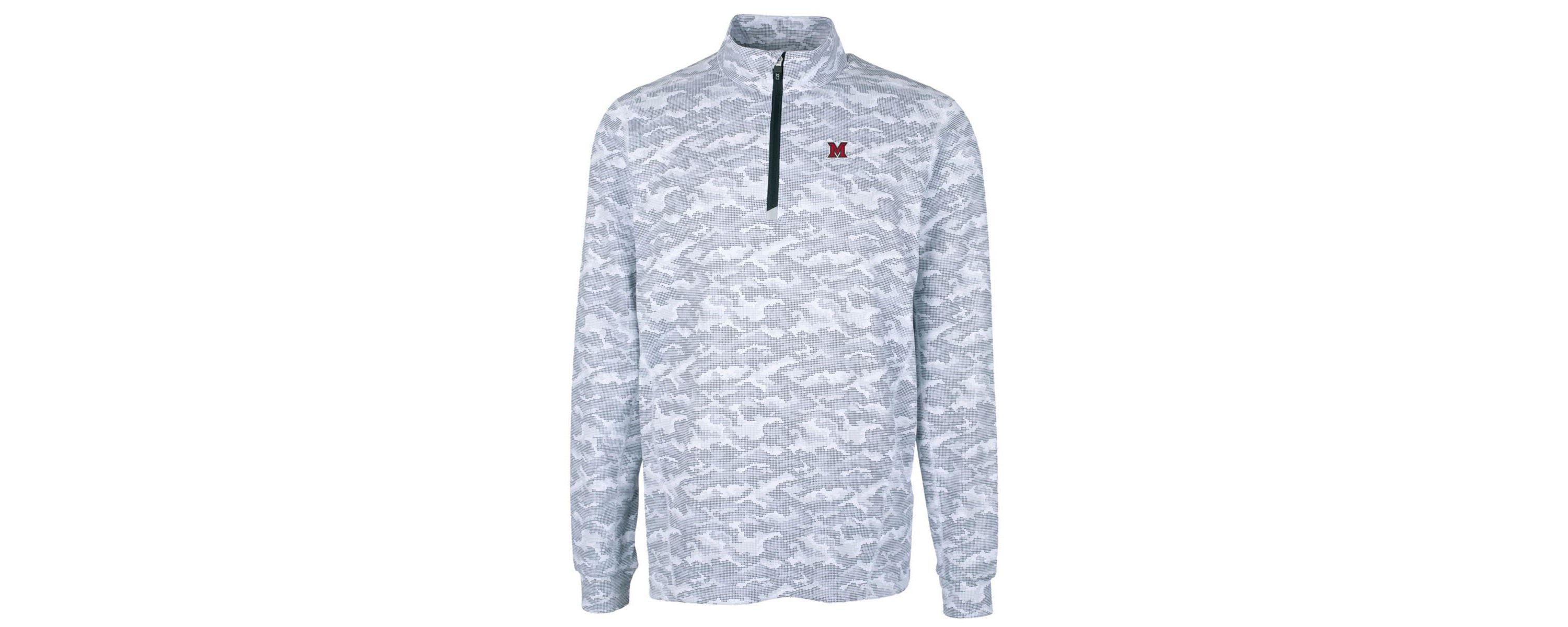 Miami (OH) RedHawks NCAA Miami University RedHawks Big & Tall Traverse Print Stretch Quarter-Zip Pullover Top