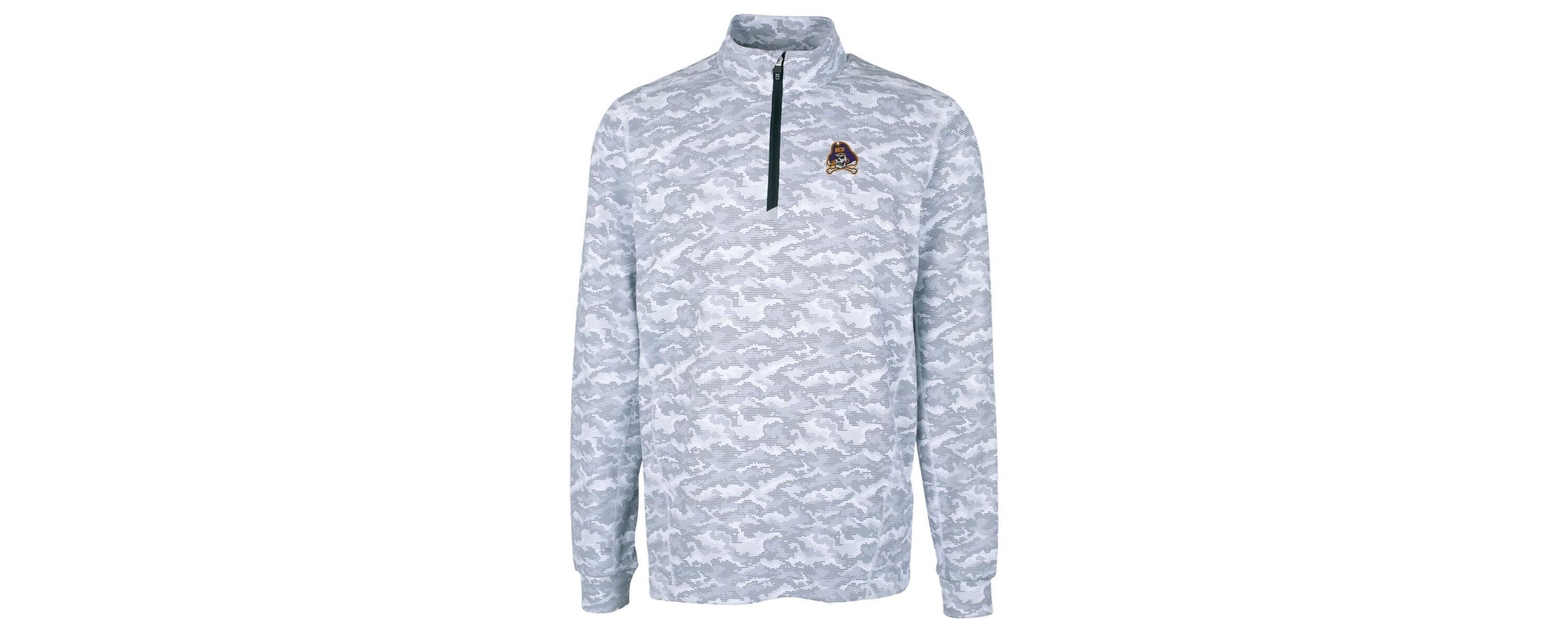 East Carolina Pirates NCAA ECU Pirates Big & Tall Traverse Print Stretch Quarter-Zip Pullover Top