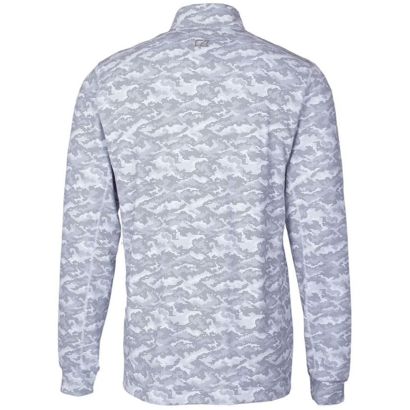 NCAA Boise State Broncos Big & Tall Traverse Print Stretch Quarter-Zip Pullover Top