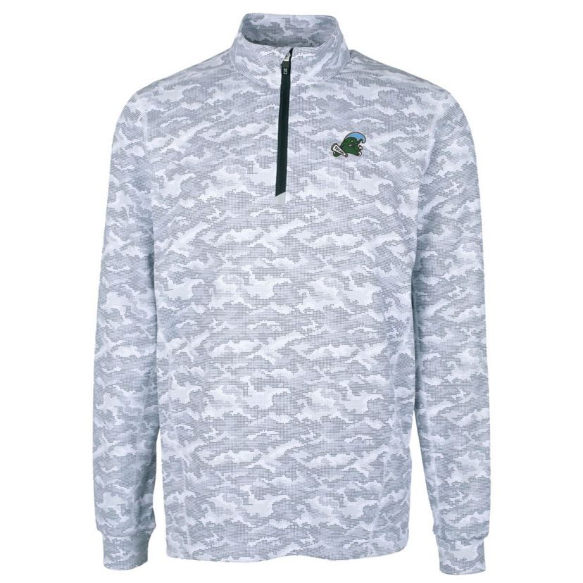 Tulane Green Wave NCAA Tulane Wave Big & Tall Traverse Print Stretch Quarter-Zip Pullover Top