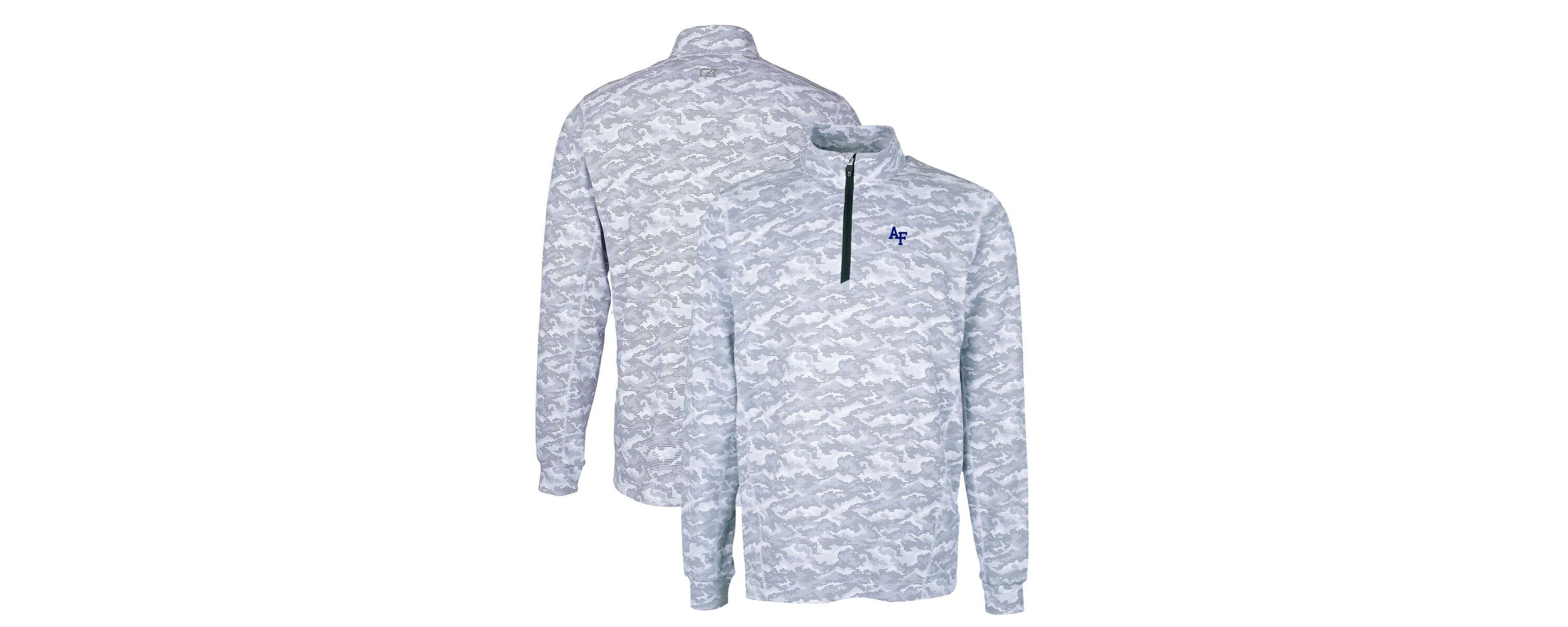 NCAA Air Force Falcons Big & Tall Traverse Print Stretch Quarter-Zip Pullover Top
