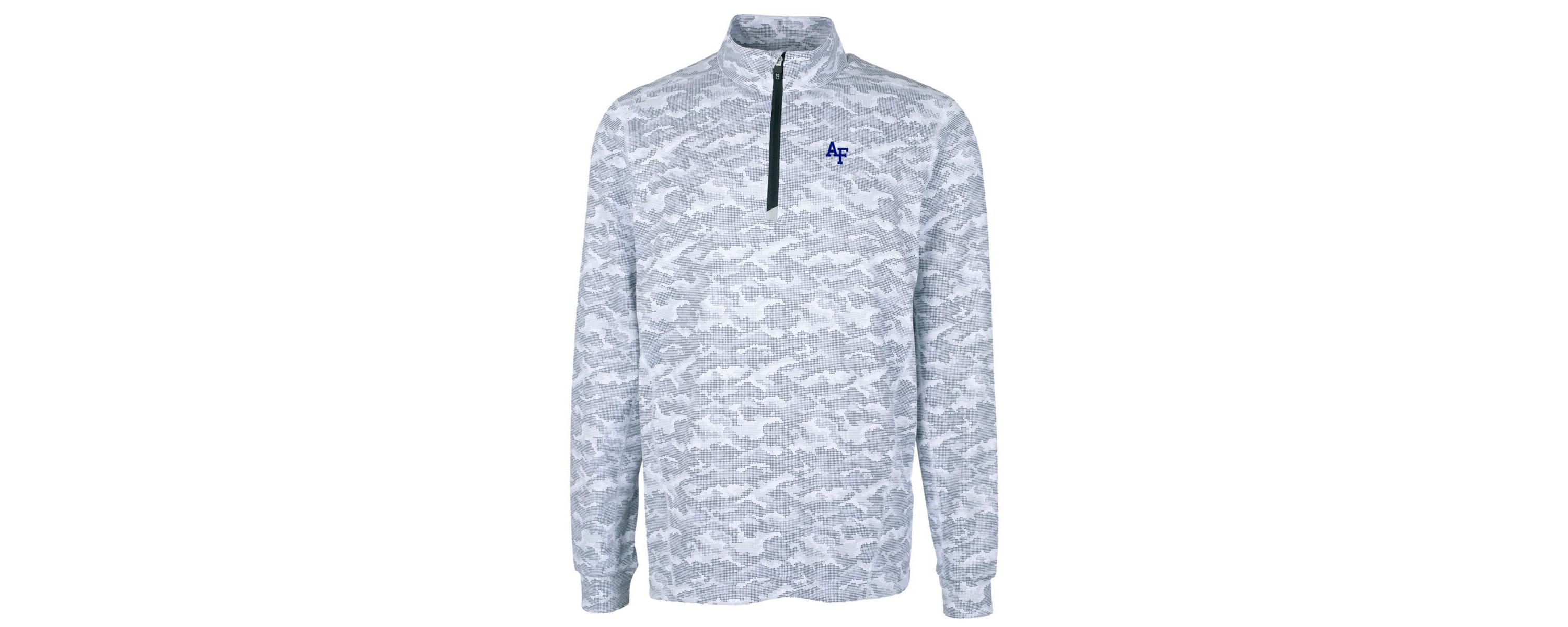 NCAA Air Force Falcons Big & Tall Traverse Print Stretch Quarter-Zip Pullover Top