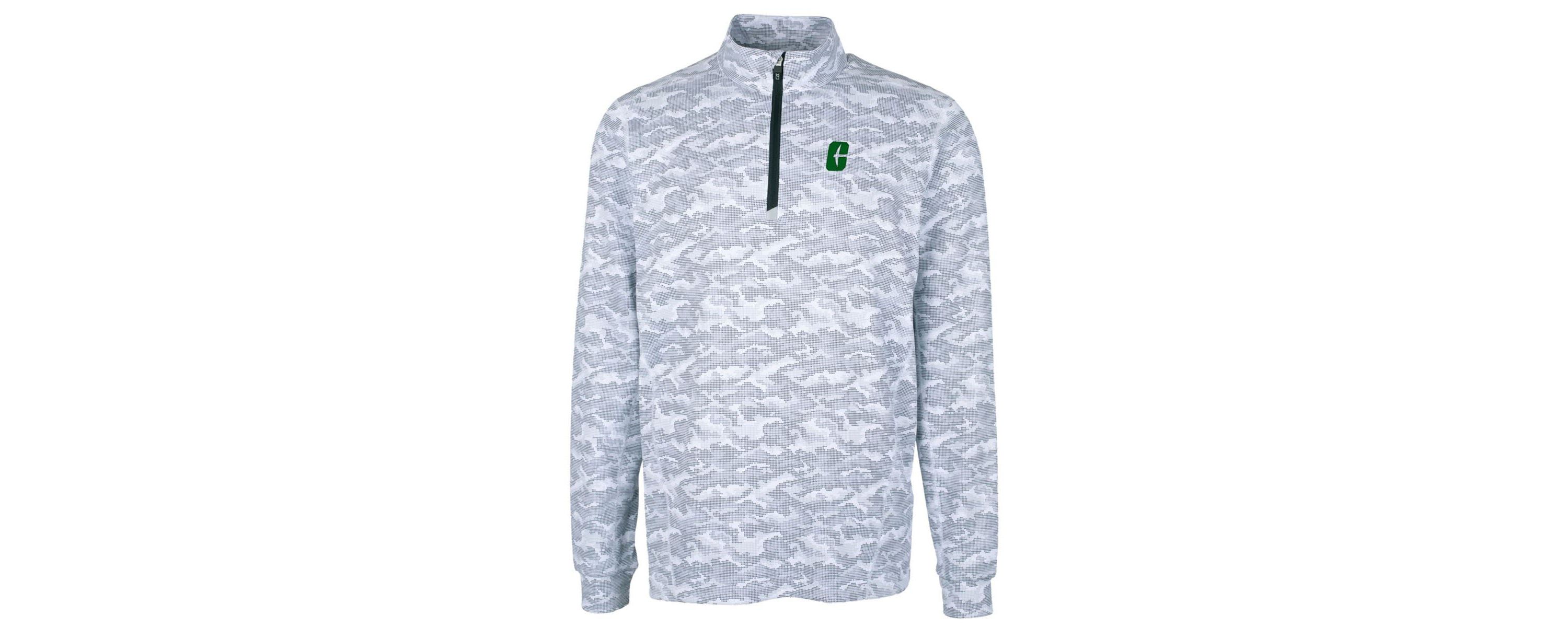 NCAA Charlotte 49ers Big & Tall Traverse Print Stretch Quarter-Zip Pullover Top