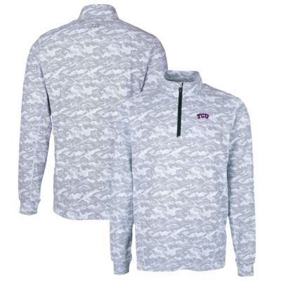 NCAA TCU Horned Frogs Big & Tall Traverse Print Stretch Quarter-Zip Pullover Top