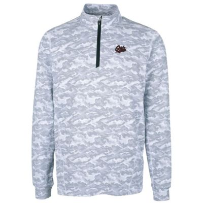 NCAA Montana Grizzlies Big & Tall Traverse Print Stretch Quarter-Zip Pullover Top